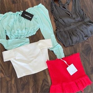 Mint Green Off-Shoulder Top bundle